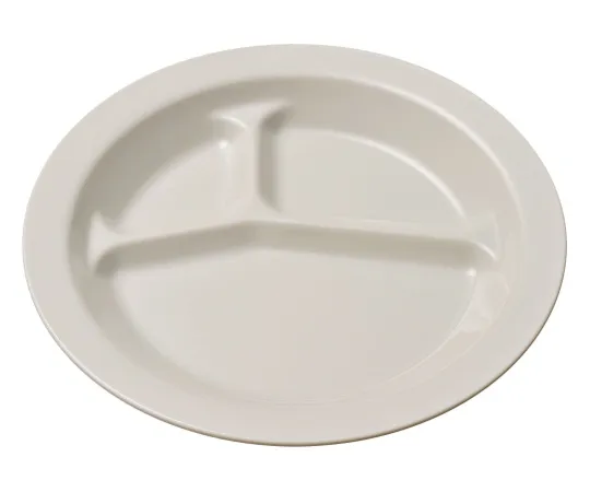62-2924-44　(Gray) PP Round Lunch Plate, 3 Pieces　1714GR