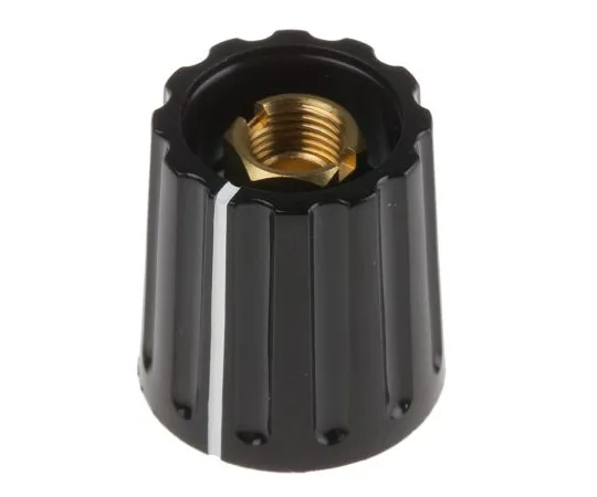 63-4800-77　RS Pro电位器旋钮，杯型，14.7毫米旋钮直径，黑色，6.4毫米轴　463-8479