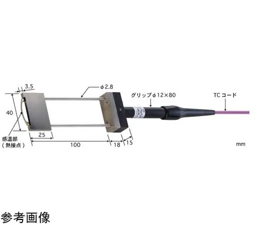 65-3528-29　Thin/Narrow Groove Temperature Sensor TH Series -50~400°C Type E Head Shape: Type 11　TH-11E-010-1-TC1-ASP