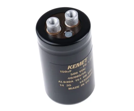 63-4778-29　凯美特150μF 500 V直流铝电解电容器，底盘安装36 x 62 mm+85°C 36 mm 62 mm　ALS30A151DB500