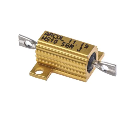 63-4746-29　ArcolHS10系列铝合金厚板轴向线材贴装电阻，56Ω±5% 10W　HS10 56R J