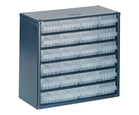 63-4725-81　Raaco Blue,钢24抽屉存储单元，283 mm x 306 mm x 150 mm　137546