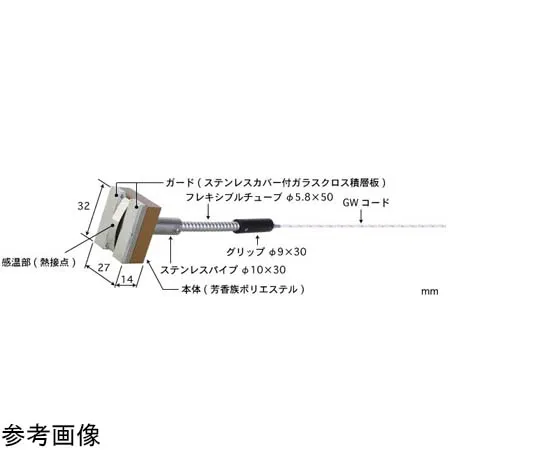 65-3533-64　［Out of stock］Temperature sensor with built-in magnet MG series ISO document set -50~400°C Head shape: Type 64 Type E　MG-64E-GW1-ASP