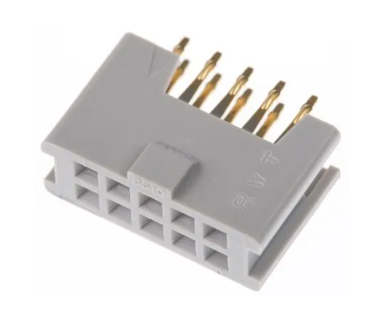 63-4834-73　3 M 8500系列2.54毫米间距10道2线直PCB插座，通孔，焊点终止　8510-4500PL