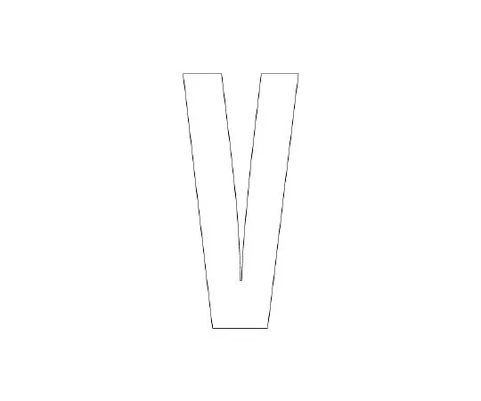 62-6107-27 Road Indicator Sheet Alphabet V 120 x 60 White 835-086W