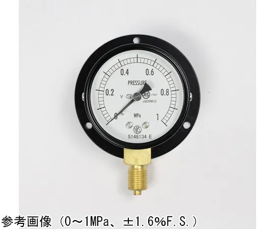 65-4270-42　Normal Pressure Gauge (Φ60) Vertical B Frame for Vibration Resistance 0.1 MPa　AA10-221