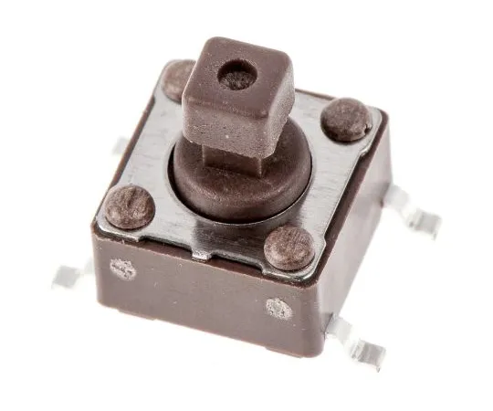 63-4777-12　棕色按钮触感开关，单杆单抛 (SPST) 50 mA@12 V dc 4 mm　DTSM644NV