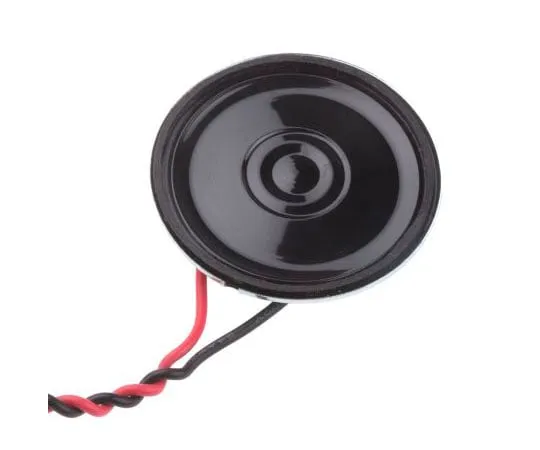 63-4664-02　RS PRO 8Ω1 W微型扬声器36毫米迪亚。, 150 mm铅长，36 (Dia。)x 4.6mm　117-6044