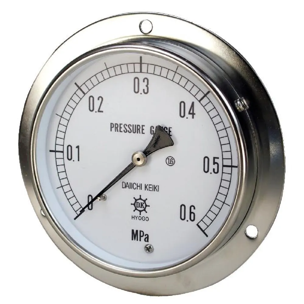 68-0841-46　UST All Stainless Steel Pressure Gauge 0.05MPA 75 φR 1/4　UST-DUR14-75X0.05MPA