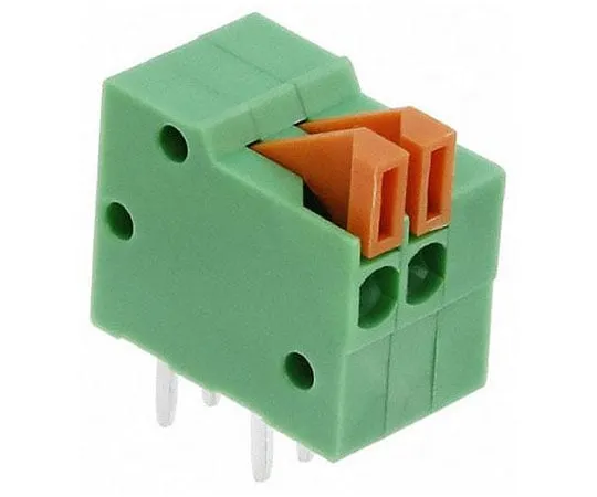 63-4668-31　Board Terminal Strip 2.54 mm Pitch 1 Row 2 Polar Green　1-2834016-2