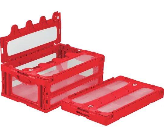 67-7113-06　Folding Container C-55B Red/Transparent　55908000RE401TM
