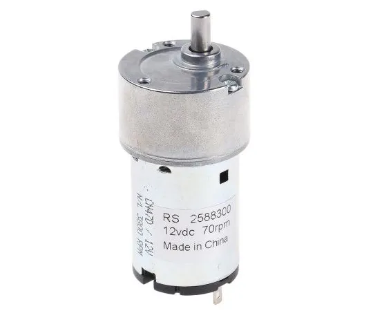 63-4747-89　RS PRO, 12 V直流，200 mNm直流齿轮马达，输出速度70 rpm　258-8300