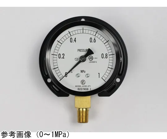 65-4279-71　Normal Pressure Gauge (Φ75) Vertical B Frame 0.6 MPa　AC20-271