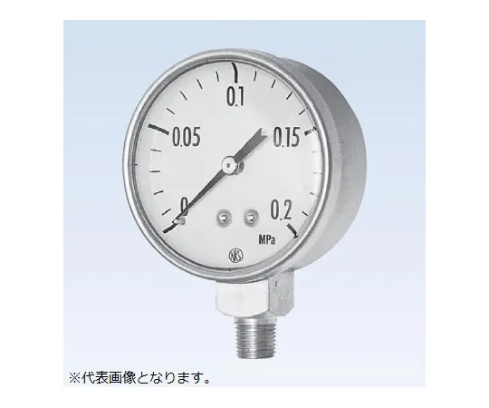 67-4841-65　Small Pressure Gauge Class B (DT1/4-50/PT) GK25-271 x 0.2MPA　0475-03-0015221