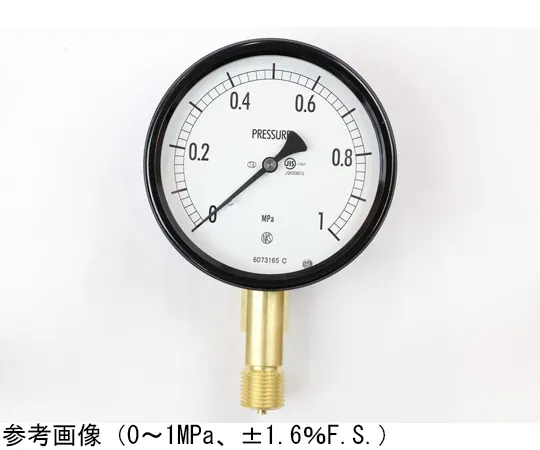 65-4303-55-20　Sealed Pressure Gauge (100Φ) Vertical A Frame with 0.06 MPa Inspection Certificate　BE12-141