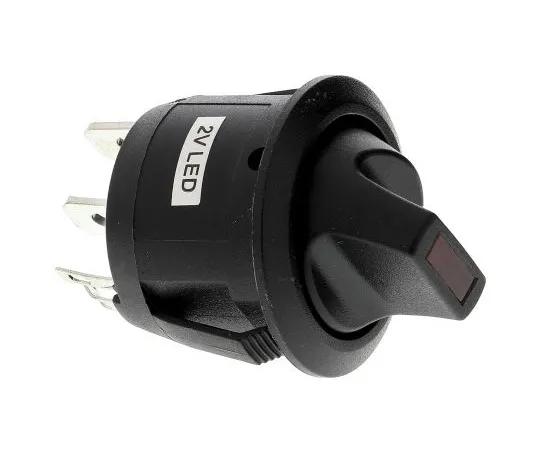 63-4765-11　Arcolectric Illuminated Single Pole Single Throw (SPST) ，Latching Rocker Switch Panel Mount　R13112LPLA