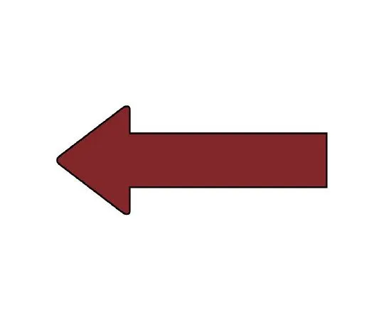 62-6157-16 JIS Piping Identification Direction Display Sticker Direction Display Dark Red (Medium) 1 Set (10 Sheets) AS-23-3L