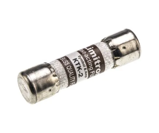 63-4799-90　Cooper Bussmann, 2 A三聚氰胺墨盒保险丝，10 x 38 mm,速度F　KTK-2