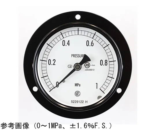 65-4275-85-20　Normal Pressure Gauge (Φ75) Embedded D Frame (Mounting Hole) with 0.16 MPa Inspection Certificate　AC15-281