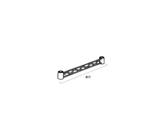 63-2827-18　［已停用］适用于家用选举吊环轨道D 300毫米 (2片) 的Chrome