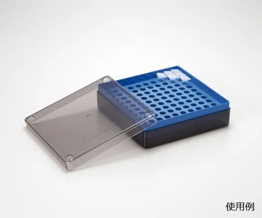 63-2985-77　［已停用］100孔防冻盒塑料 (0.5毫升) 蓝色　95.832A