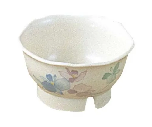 61-6833-85　Melamine Japanese Tableware Sumire Flower Shape Round Small VO-84　2446300