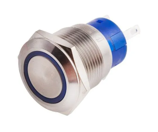 63-4660-80　RS PRO单杆双抛 (SPDT) 锁定蓝色LED按钮开关，IP67, 19.2 (Dia。) mm,面板安装，250Vac　111-3776