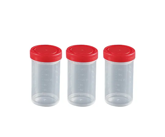 2-3259-05　食品样品容器 (螺丝帽类型) 160mL红100片　28800EO