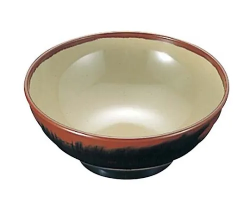 61-6835-54　Melamine Japanese Pottery Chojiro Gama Soba Bowl AN-64 Small G Uchi Wakakusa　2428510