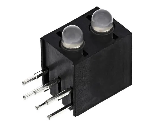 63-4804-24　KingbrightL-130WCP/2 EGW,绿色和红色右角PCB LED指示灯，2个LED通过孔2.5 V　L-130WCP/2EGW