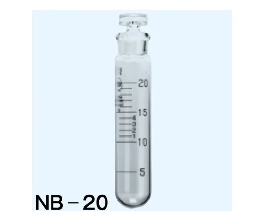 65-8670-75　Test Tube Round Bottom White Minimum Scale 1 mL 20 mL TS15, Diameter 22 x Total Height 117 mm　NB-20