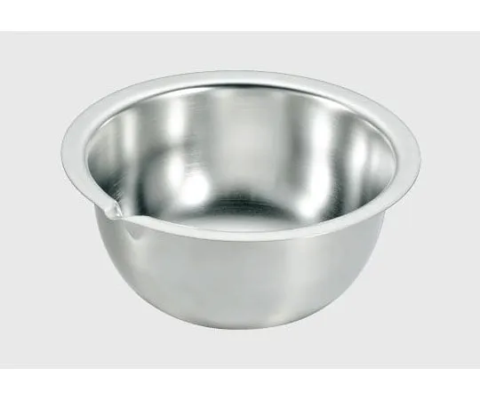 64-0921-42　Flat Edge Deep Bowl with Spout Electrolytic Polishing Finish (with Scale) 15 cm　70515