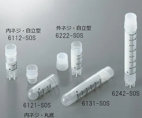 3-6368-11　［已停用］Cryo Tube CryoFreeze R 1.0 mL内部螺丝/自由站立式100个x 10袋　6112-S0S