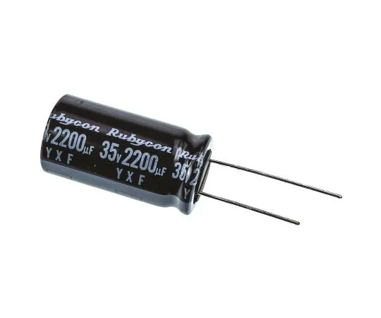 63-4721-65　Rubycon 2200μF35V直流铝电解电容器，通孔16 (Dia。)x 31.5 mm+105°16 mm 7.5mm　35YXF2200M16X31.5