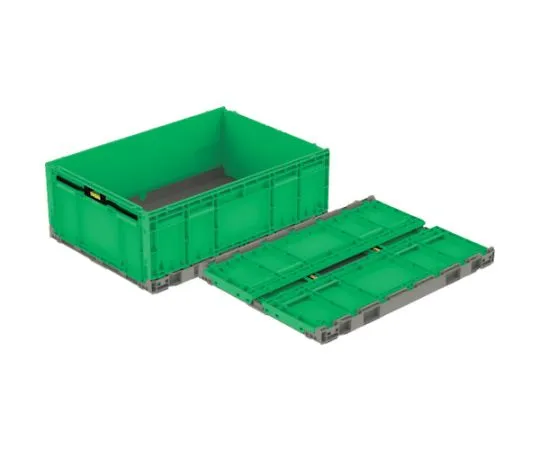 67-2346-84　Folding Container 561210 Container EP100B-2 Light Gray/Green　56121000GL802GR609