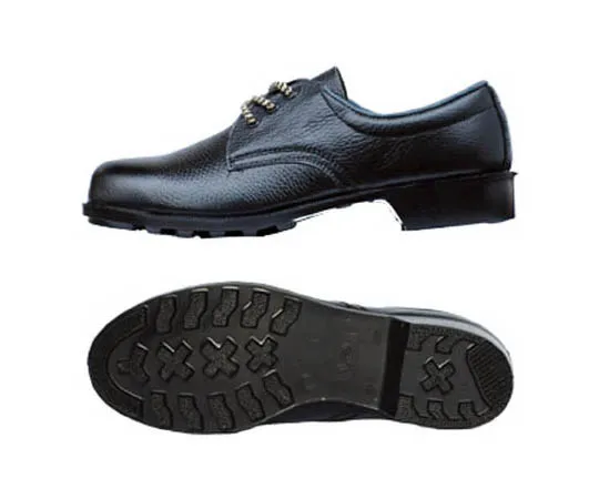 67-3121-24 JIS Certified Rubber Sole Safety Shoes Black 24.0 cm HV10-24.0