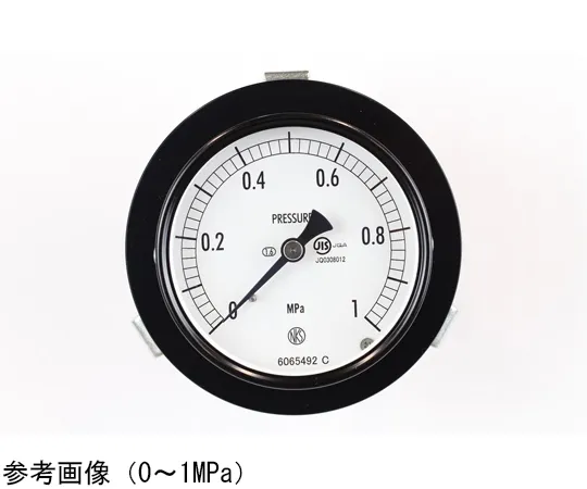 65-4274-12-20　Normal Pressure Gauge (Φ75) Embedded D Frame (Mounting Bracket) with 0.1 MPa Inspection Certificate　AC15-181