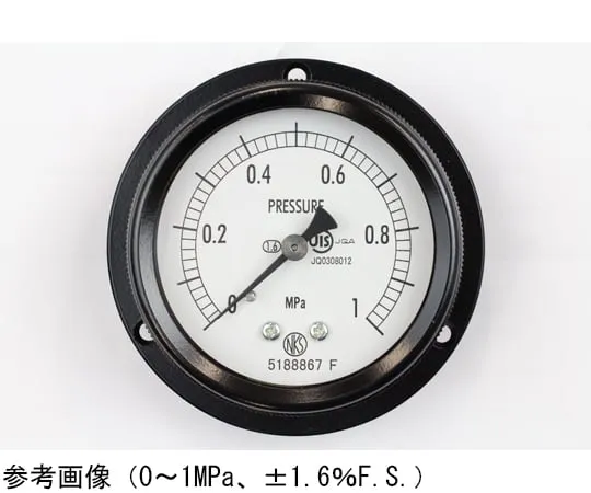 65-4293-89　Sealed Pressure Gauge (60Φ) Recessed D Frame (Mounting Hole) 0.1 MPa　BA15-271
