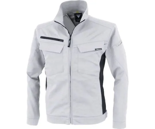 65-8353-59 Cotton Lined Stretch Long Sleeve Blouson Silver Gray 3L 1514-22-3L
