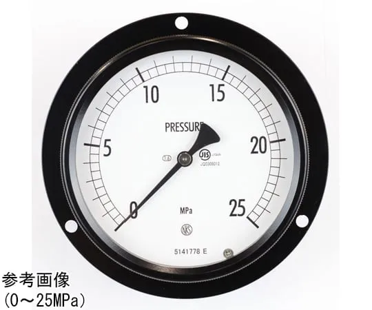 65-4305-20　Sealed Pressure Gauge (100Φ) Recessed D Frame (Mounting Hole) 1 MPa　BE15-243