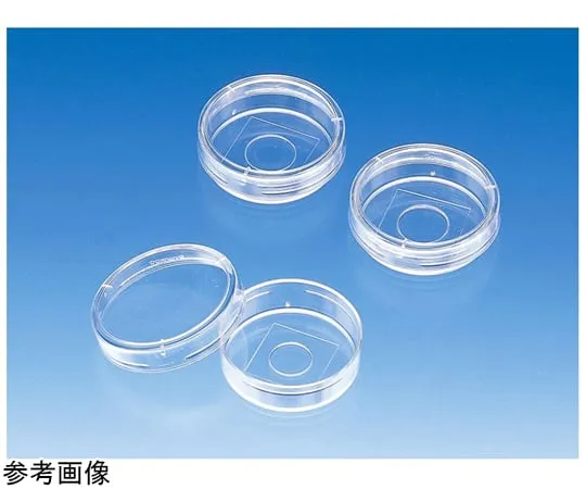 67-8066-64　Glass Bottom Dish φ 35 mm, No. 1 S φ 27 mm, PLL Coat, 50 Pieces　D11141H