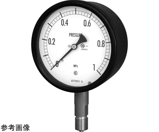 69-3932-72　φ100 Pressure Gauge JIS Compatible Sealed Pressure Gauge BE15 General G1/2B D Frame (Mounting Hole)　BE15-241-0.1-0.1MPA
