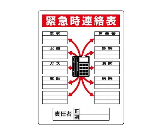 62-6092-15 Emergency Sign 814-58