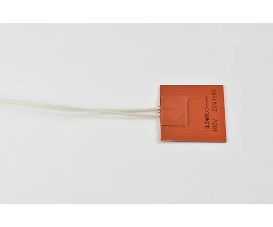 64-3419-41　硅橡胶加热器 [导线延长3米] 100V20W 50mm x 50mm导线3米　SR100-20-50-50-L3