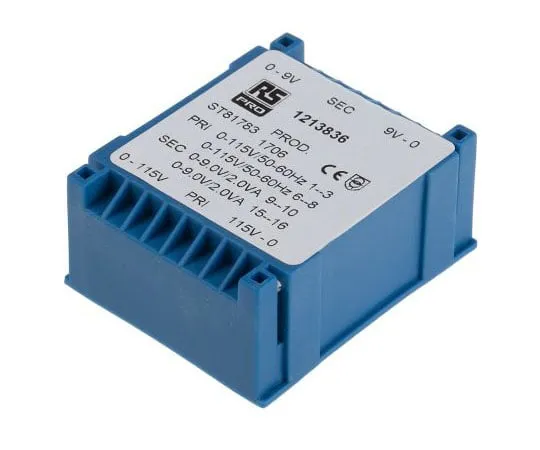 63-4664-97　2 x9Vac 2输出PCB安装PCB变压器，4VA　121-3836