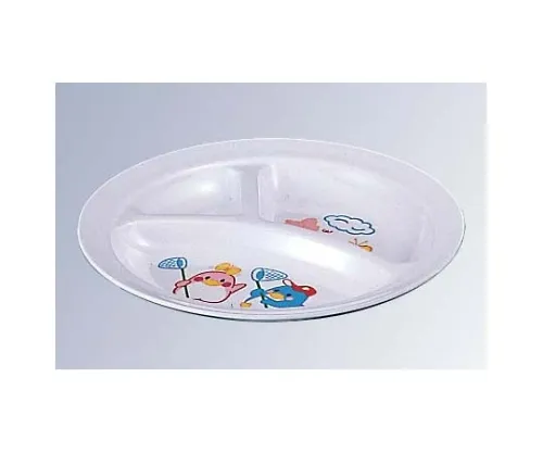 61-6837-69　Melamine Children's Tableware Round Lunch Plate (Large) BB-1　5446900
