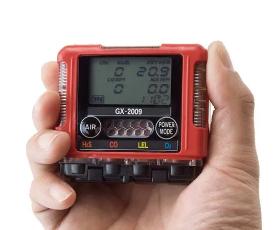 62-4932-78　［Discontinued］Pocketable Gas Monitor with Inspection Pack (O2/LEL/H2S/CO)　GX-2009TYPEA