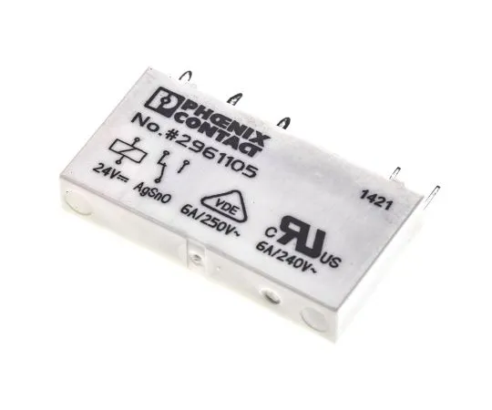 63-4754-10　PhoenixContactREL-MR-24DC/21 SPDT非锁定继电器PCB安装，24V直流线圈，10mA　2961105