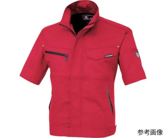 65-8371-72 Short Sleeve Blouson Red L 1631-71-L