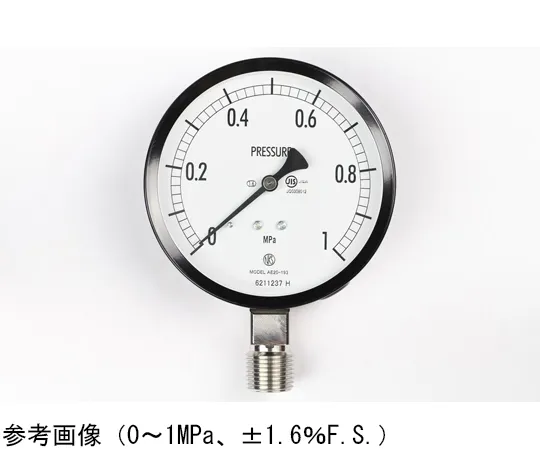 65-4286-81　Normal Pressure Gauge (Φ100) Vertical A Frame 0.16 MPa　AE20-193
